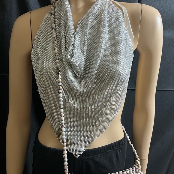 Rachel Ashwell Stone Beaded Shoulder Bag ⛱️ - Picture 6 of 6